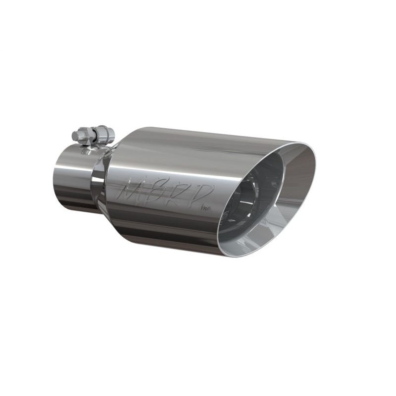 MBRP Universal Tip 4.5 O.D. Dual Walled Angled Rolled End 2.5 Inlet 12in Length – T304