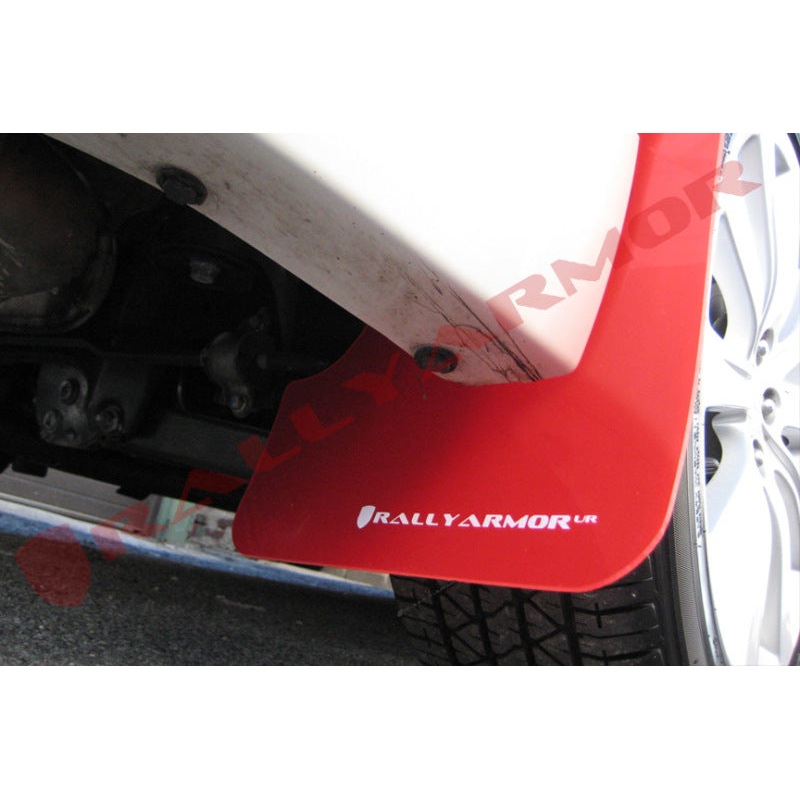 Rally Armor Red UR Mud Flap White Logo WRX 2008-2010 / Impreza 2008-2011 | MF6-UR-RD/WH