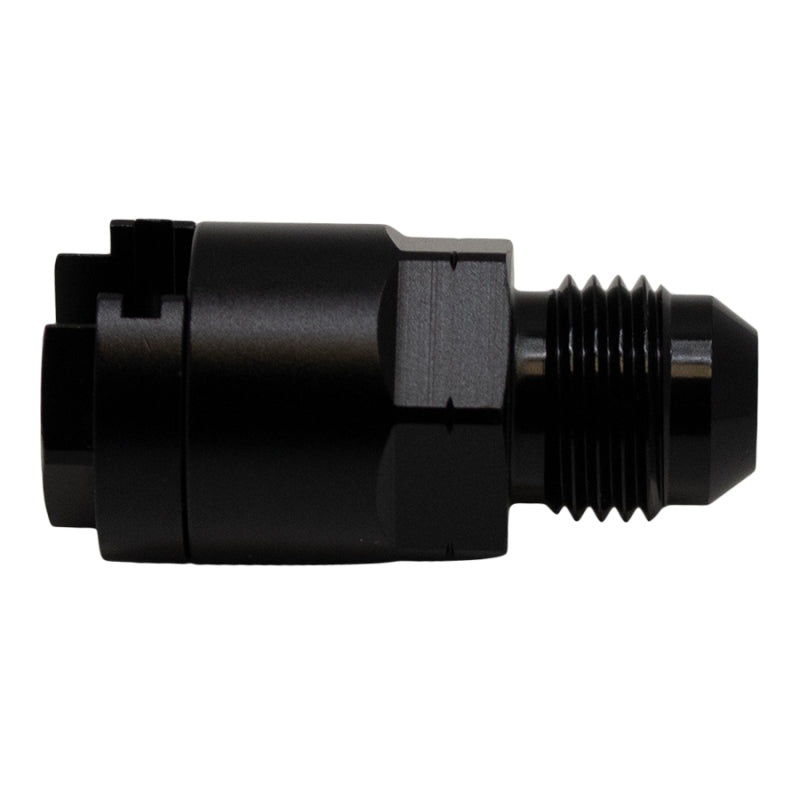 DeatschWerks 6AN Male Flare to 5/16in Female EFI Quick Connect Adapter – Anodized Matte Black
