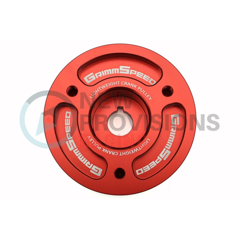 GrimmSpeed Lightweight Crank Pulley Red – 2002-2014 WRX / 2004-2021 STI