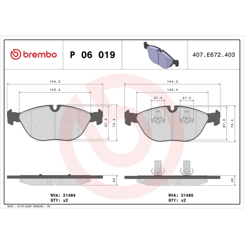 PRIME Low-Met Front Disc Brake Pad Set – P06019