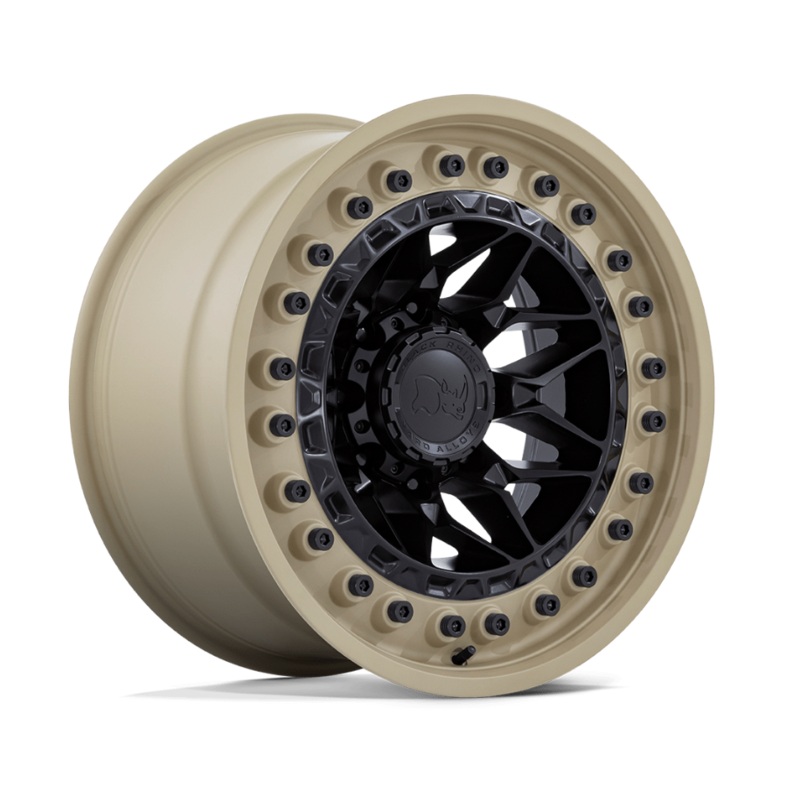 18×9.0 Black Rhino Alpha Matte Black w/ Sand Lip