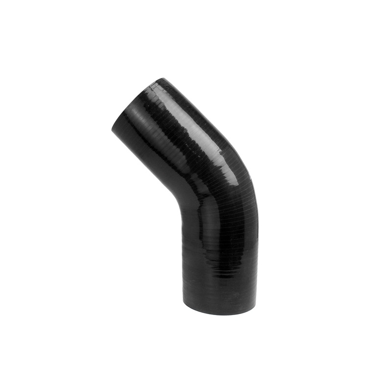 HPS 3-1/8″ 4-ply Reinforced Silicone 45 Degree Elbow Coupler | Universal (HTSEC45-312-BLK)