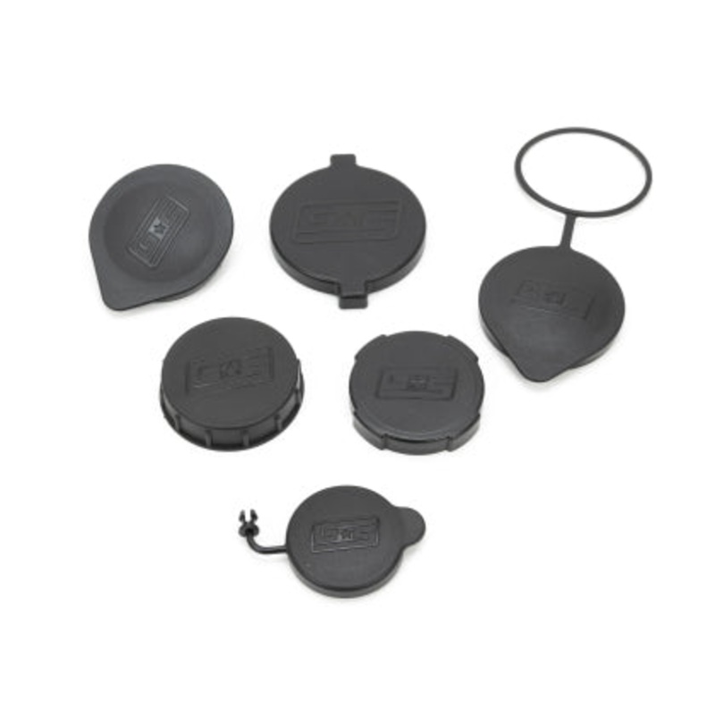 Grimmspeed Black Reservoir Cap Set Most Subaru Models | 120069
