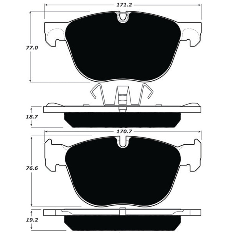 Porterfield Brake Pads for 2009 BMW X6 xDrive 35i