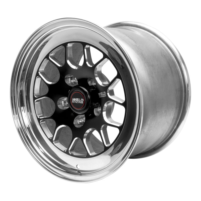 Weld S77 15×12.33 / 5×4.5 BP / 3.5in. BS Black Wheel (Low Pad) – Non-Beadlock