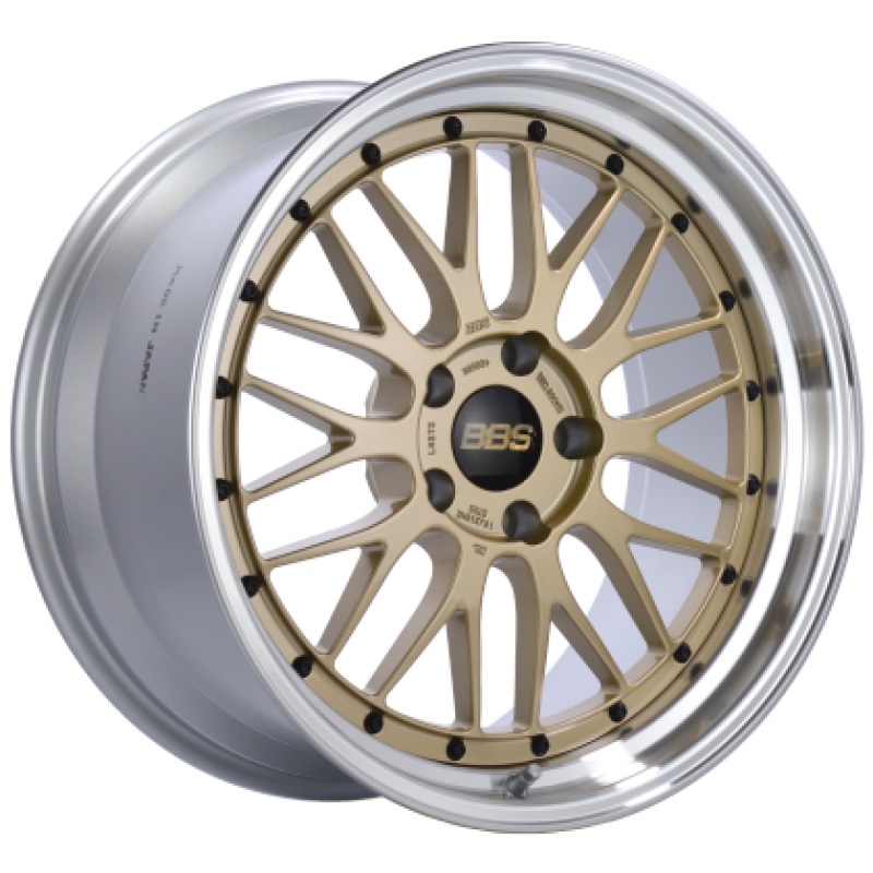 17×9.5 BBS LM 5×130 ET17 CB71.6 Gold Center Diamond Cut Lip Wheel
