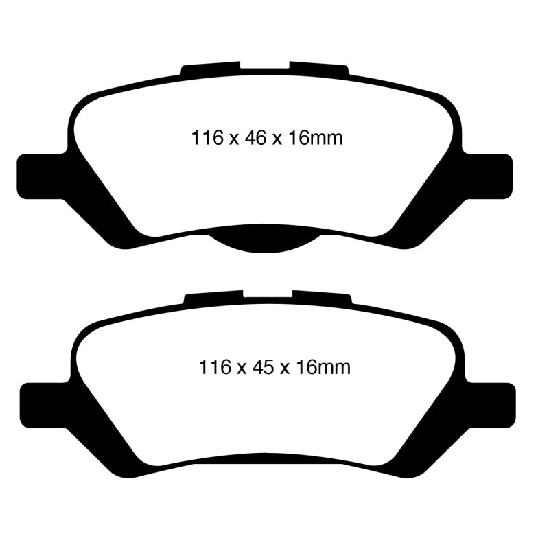 EBC 08+ Toyota Venza 2.7 Yellowstuff Rear Brake Pads