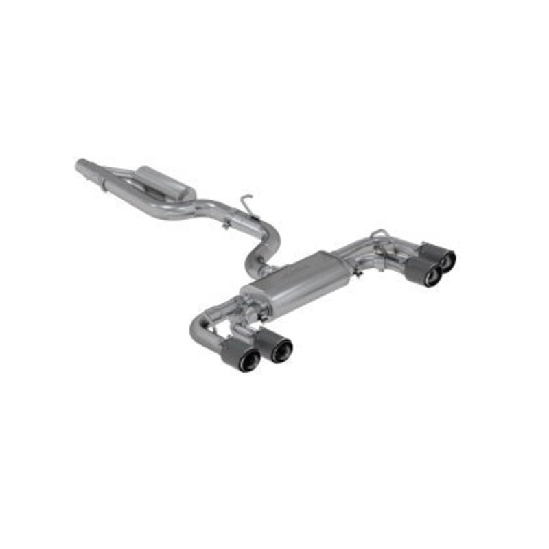 MBRP 15-19 VW Golf R 3 in Cat Back w/ 4 in OD Quad Carbon Fiber Tips – T304