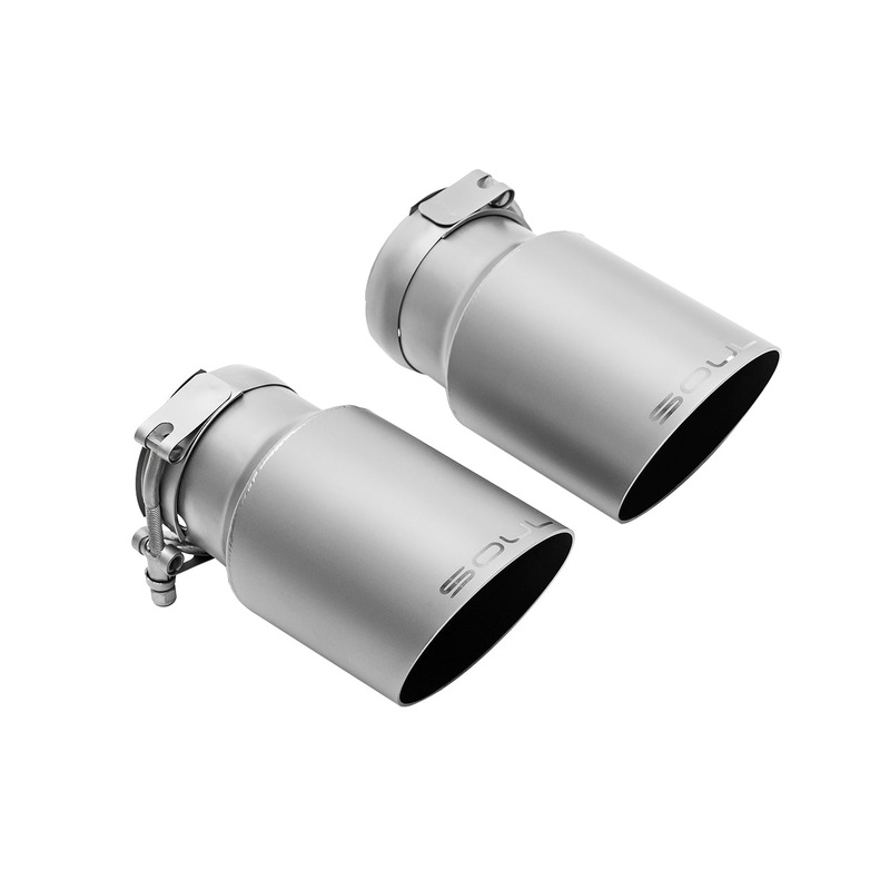 SOUL 06-11 Porsche 997 / 997.2 GT3 Center Muffler Bypass Exhaust – 3.5in Slash Cut Brushed Tips