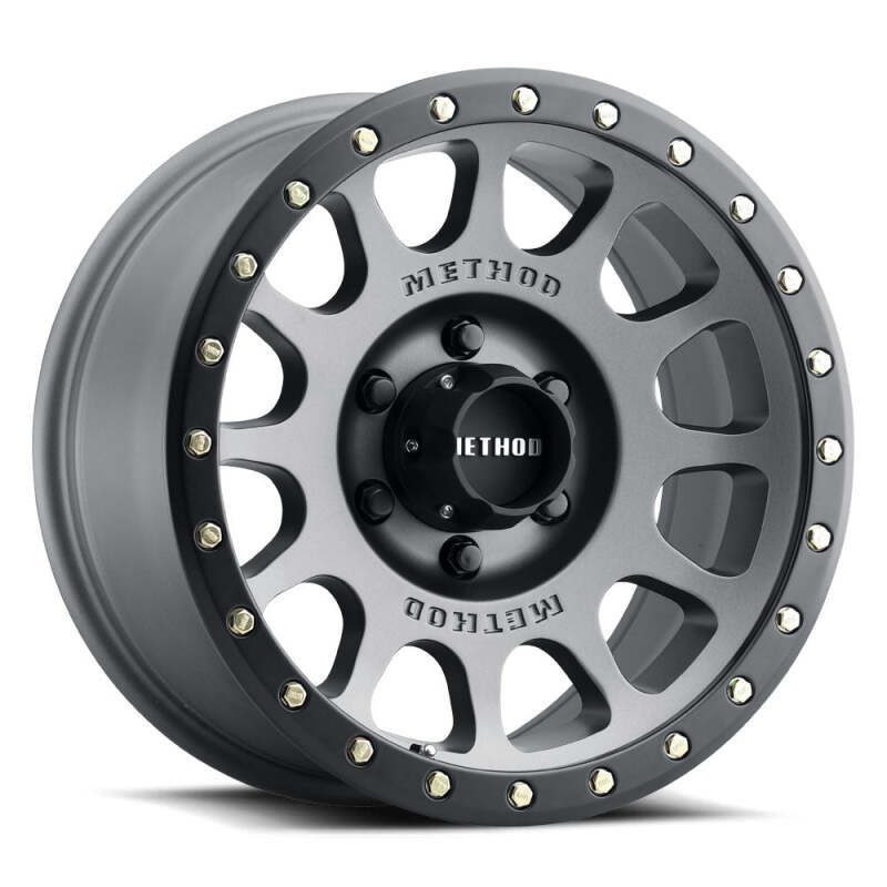 Method MR305 NV 17×8.5 / 0mm Offset / 8×6.5 BP / 130.81mm CB /  Titanium – Matte Black Lip Wheel